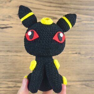 Handmade Amigurumi Crochet Pokemon Umbreon Plushie
